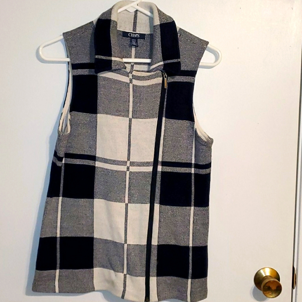 Women's Chaps S Buffalo plaid Vest